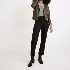 Madewell Slim Wide-Leg Crop in Black